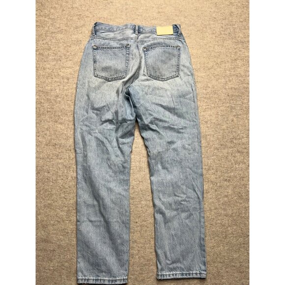 Everlane The 90s Cheaky Jean Denim Patchwork Distressed 28 Crop Light Wash - Picture 6 of 11